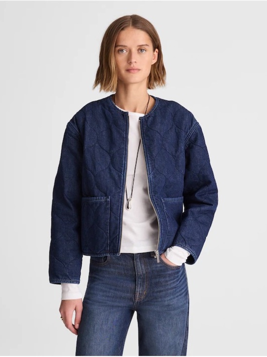 Madewell Jackets & Blazers - Madewell Quilted Denim Jacket - Women’s Size Medium